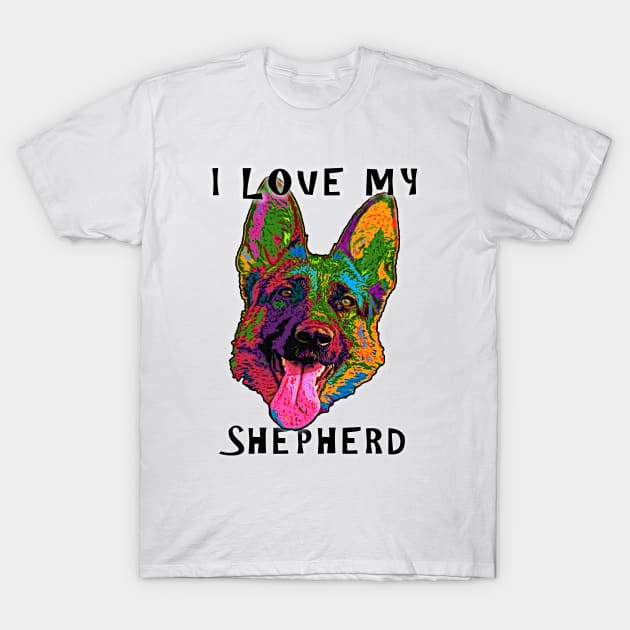 I Love My Shepherd T-Shirt by marengo